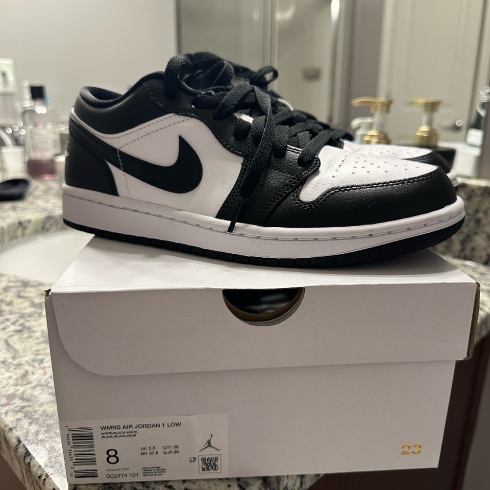 Nike Air Jordan 1 Low Black White Sneakers